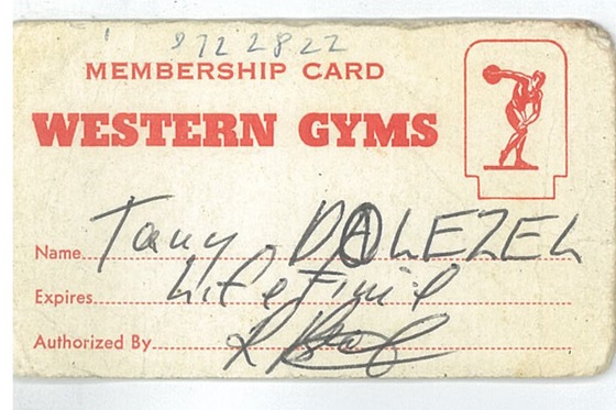 Lifetime Membership Western Gym Vancouver 1971