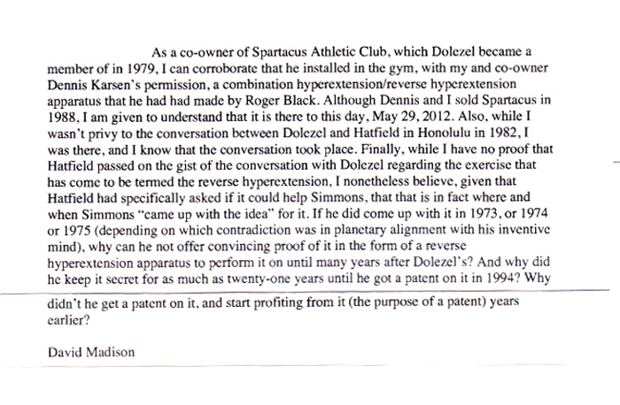 David Madison - Louie Simmons Claim Reverse Hyper Extension